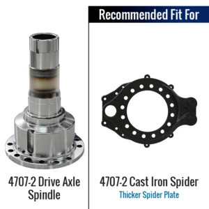 4707-2 axle spindle with relative spider plate