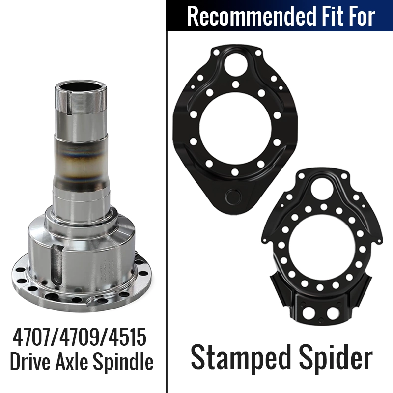 4707, 4709 axle spindle with relative spider plates