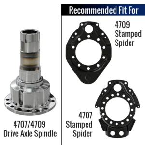4707, 4709 axle spindle with relative spider plates