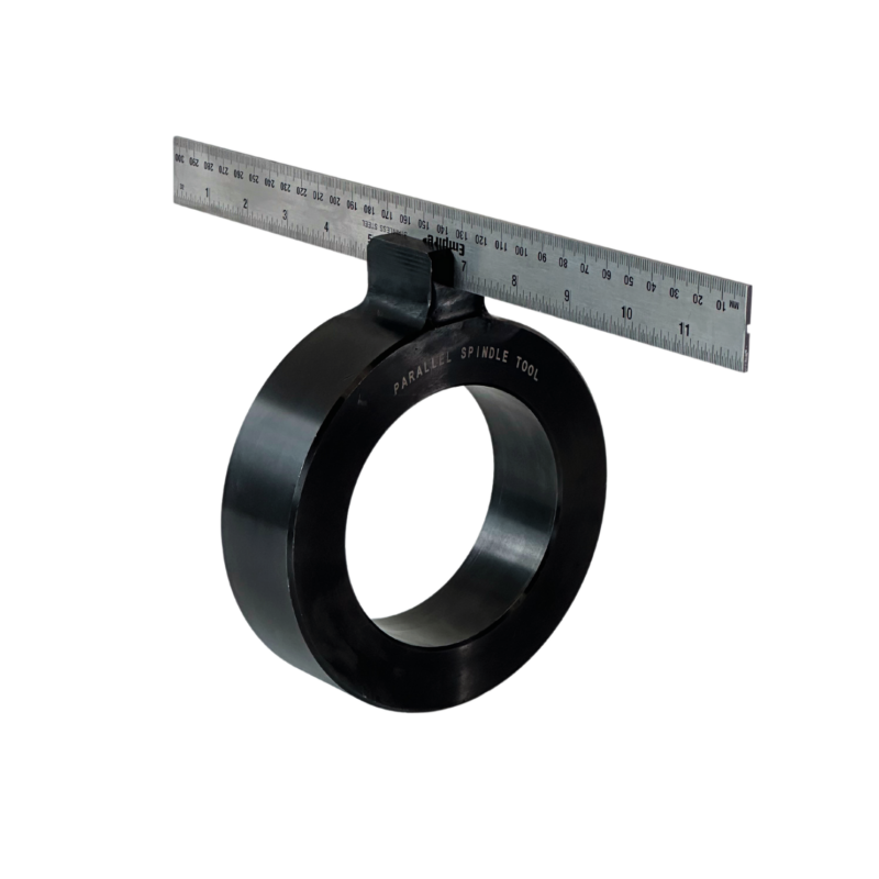Parallel spindle measurement tool with ruler